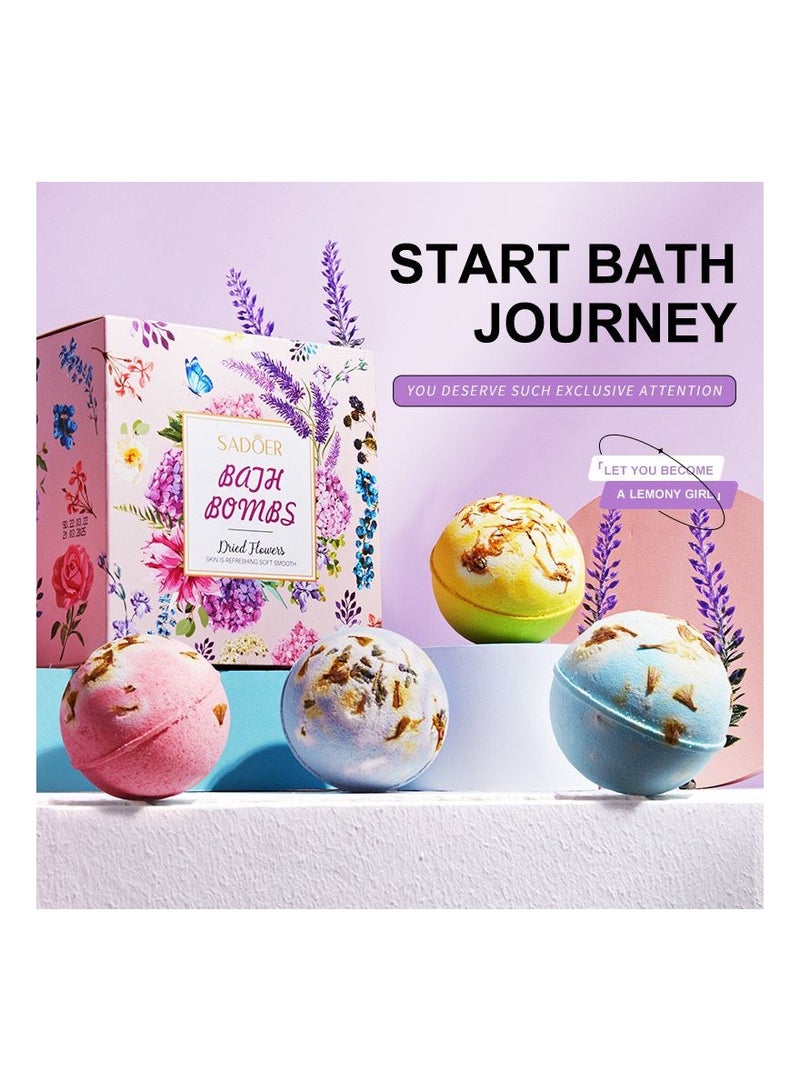 BEAUTY PLUS قنابل استحمام مكونة من 4 قطع - Image 4