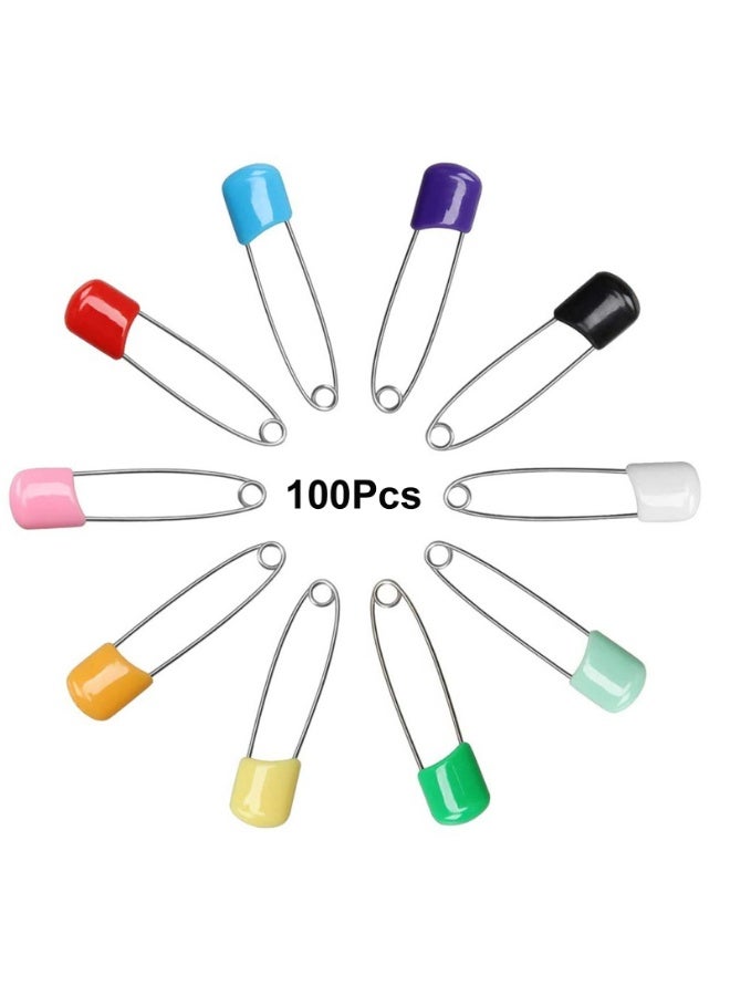 100 قطعة دبابيس أمان بلاستيكية للأطفال الرضع DIY حرفة الأطفال الرضع حفاضات قماشية دبابيس خياطة إبر خياطة - Image 1