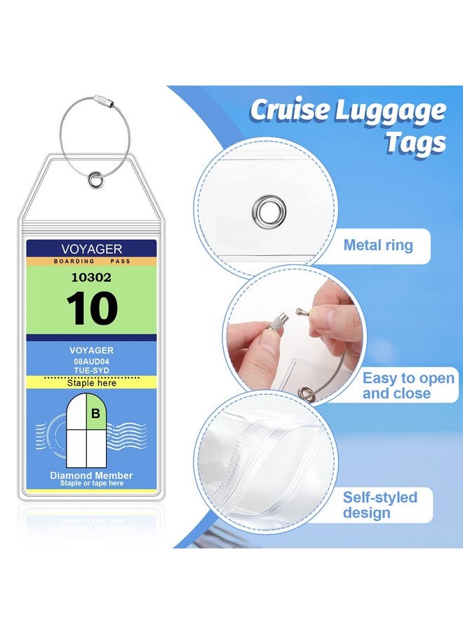 Leinuosen 5 Sets Cruise Lanyard For Ship Cards, Retractable Cruise Lanyards With 10 Waterproof Luggage Tag Holders, Adjustable Cruise Lanyard With Detachable Badge Holder For Cruise Essentials Cards  - Image 4