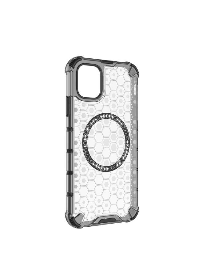 زبون جراب هاتف iPhone 11 Honeycomb Magnetic Ring مقاوم للصدمات - Image 3