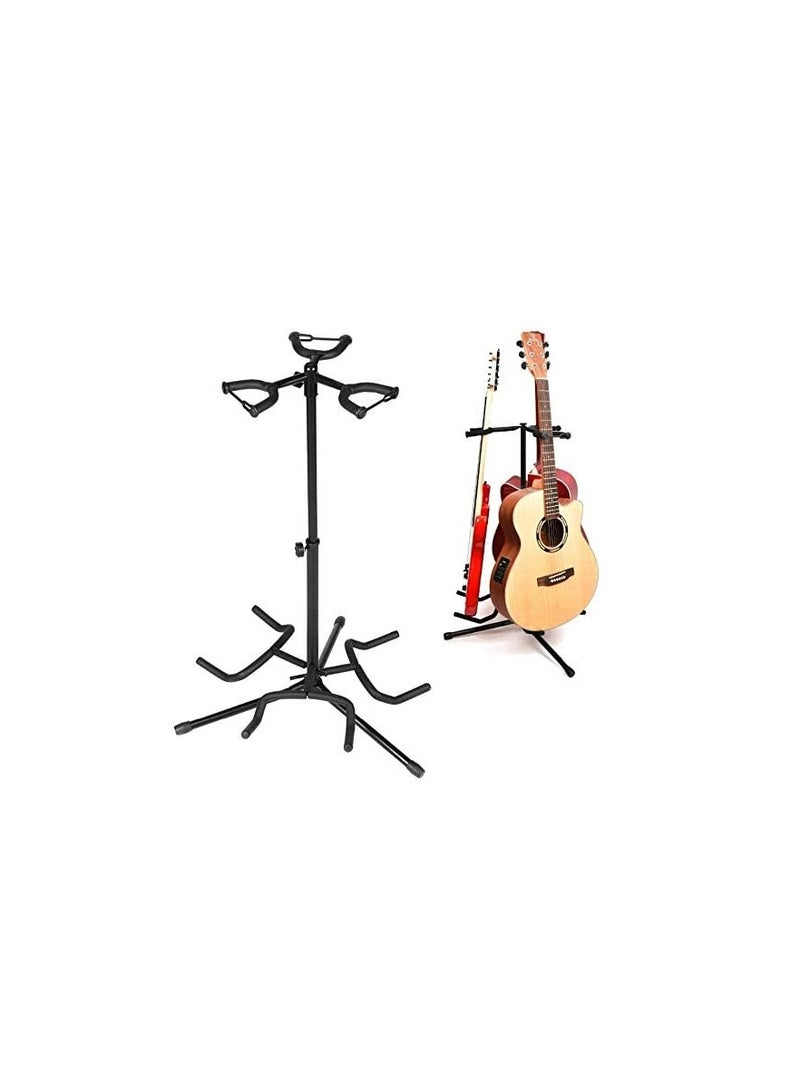 Generic Guitar stand Universal Guitar Stand in Black (Triple Guitar Stand)  - Image 1