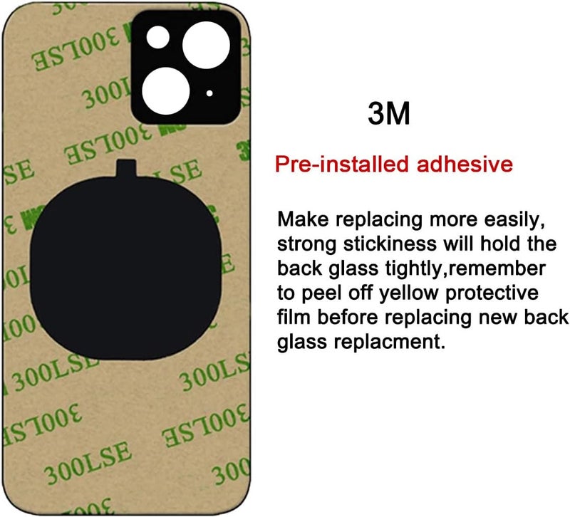 Perzework OEM Rear Back Glass Replacement for iPhone 13 mini 5.4 inches (Green) with Reparing Toolkit - Image 4