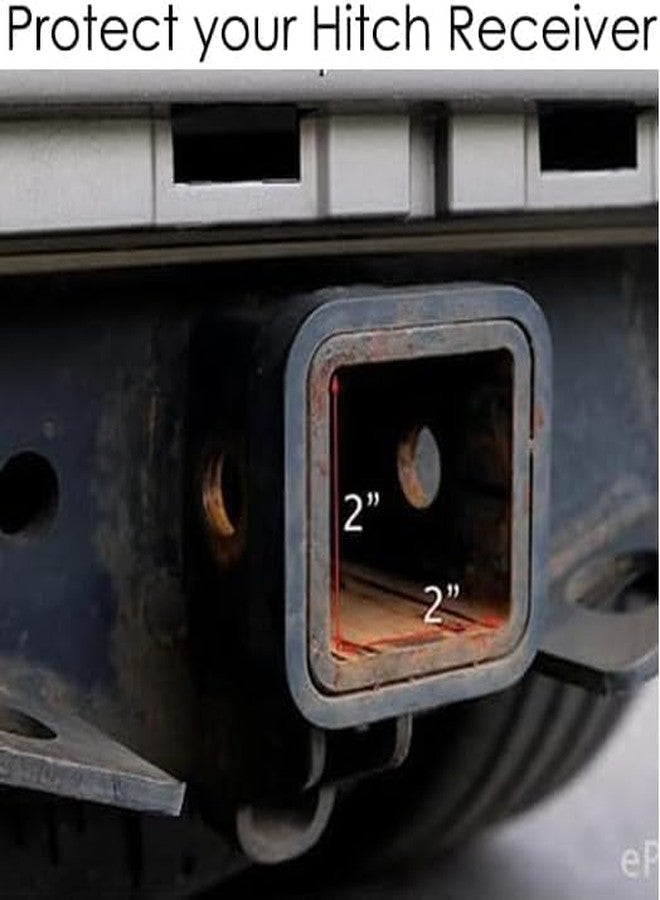 eVerHitch 2-inch Trailer Hitch Cover Plug Insert (Black x Anchor, Fits 2" Receiver) - Image 4