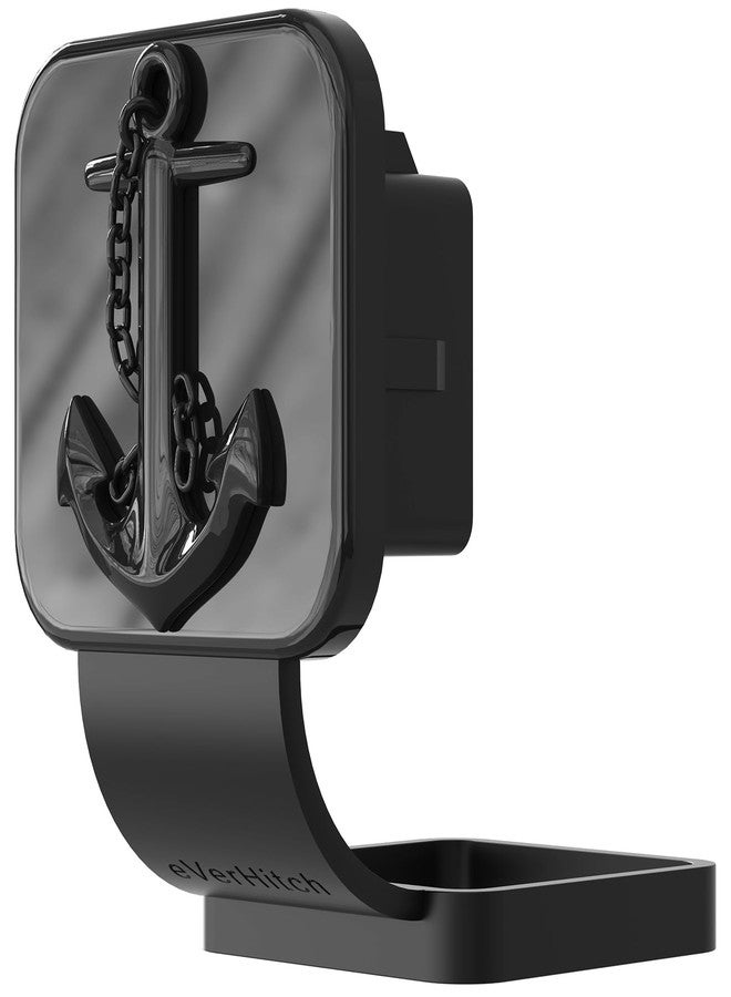 eVerHitch 2-inch Trailer Hitch Cover Plug Insert (Black x Anchor, Fits 2" Receiver) - Image 3
