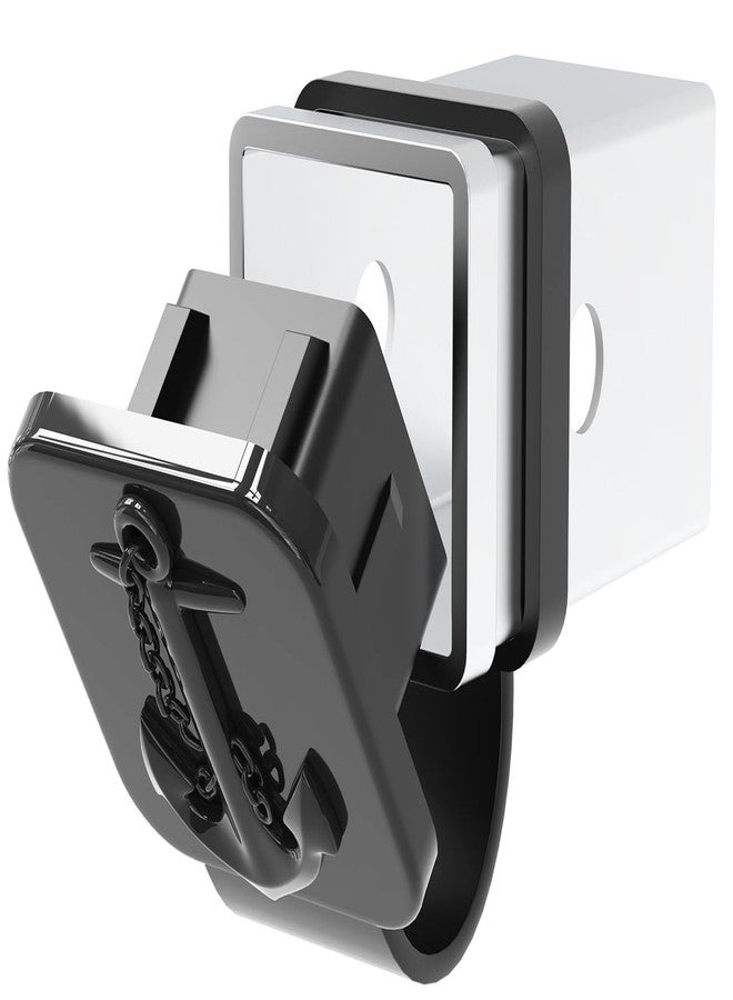 eVerHitch 2-inch Trailer Hitch Cover Plug Insert (Black x Anchor, Fits 2" Receiver) - Image 5