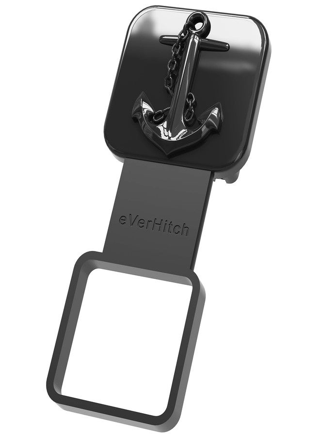 eVerHitch 2-inch Trailer Hitch Cover Plug Insert (Black x Anchor, Fits 2" Receiver) - Image 2