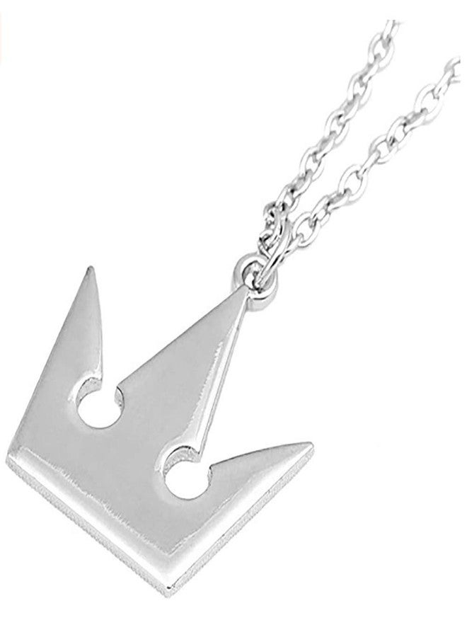 MEETCUTE yakangda Kingdom Hearts Sora Necklace Plated Halloween Cosplay Costume Sora Necklace Silver Crown Pendant Necklace Accessory - Image 3