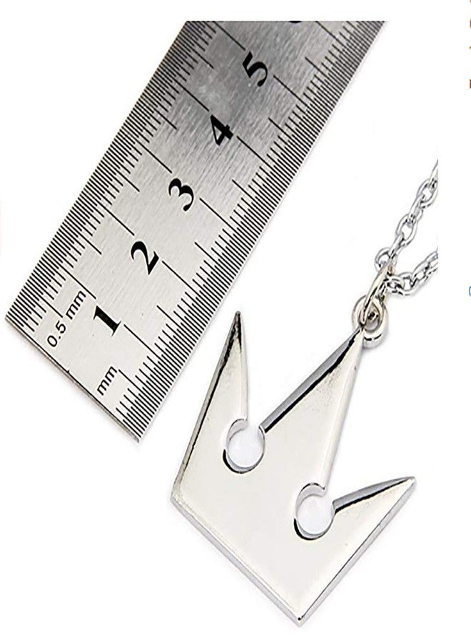 MEETCUTE yakangda Kingdom Hearts Sora Necklace Plated Halloween Cosplay Costume Sora Necklace Silver Crown Pendant Necklace Accessory - Image 5