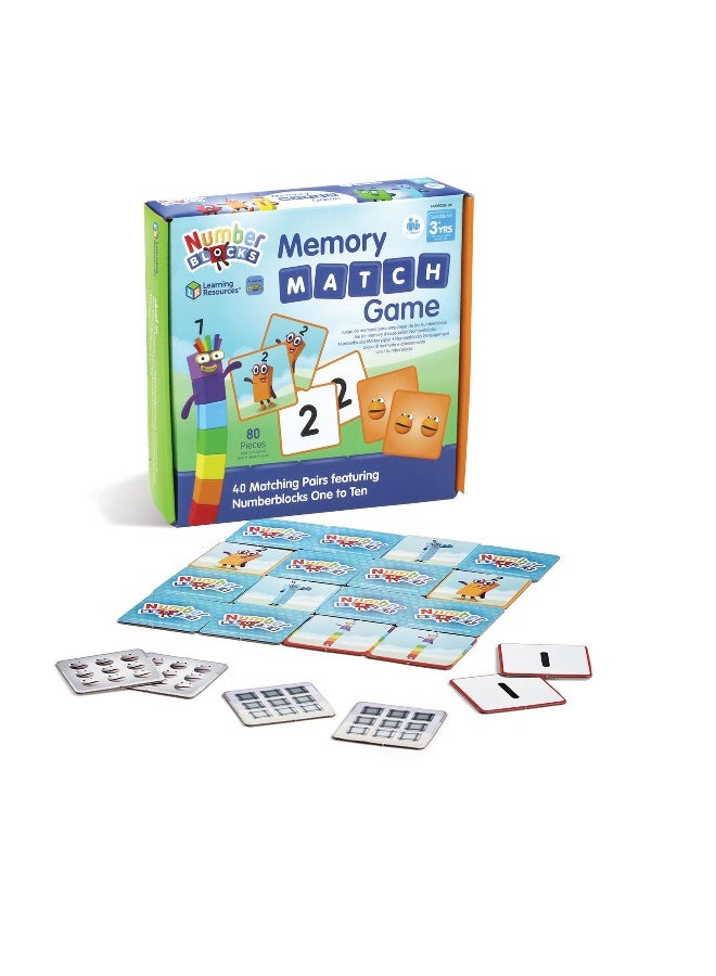 ليرننج ريسورسز لعبة مطابقة الذاكرة Numberblocks من Learning Resources، لعبة مطابقة ممتعة وتعليمية للأطفال، منتج مرخص رسميًا من Learning Resources - Image 1