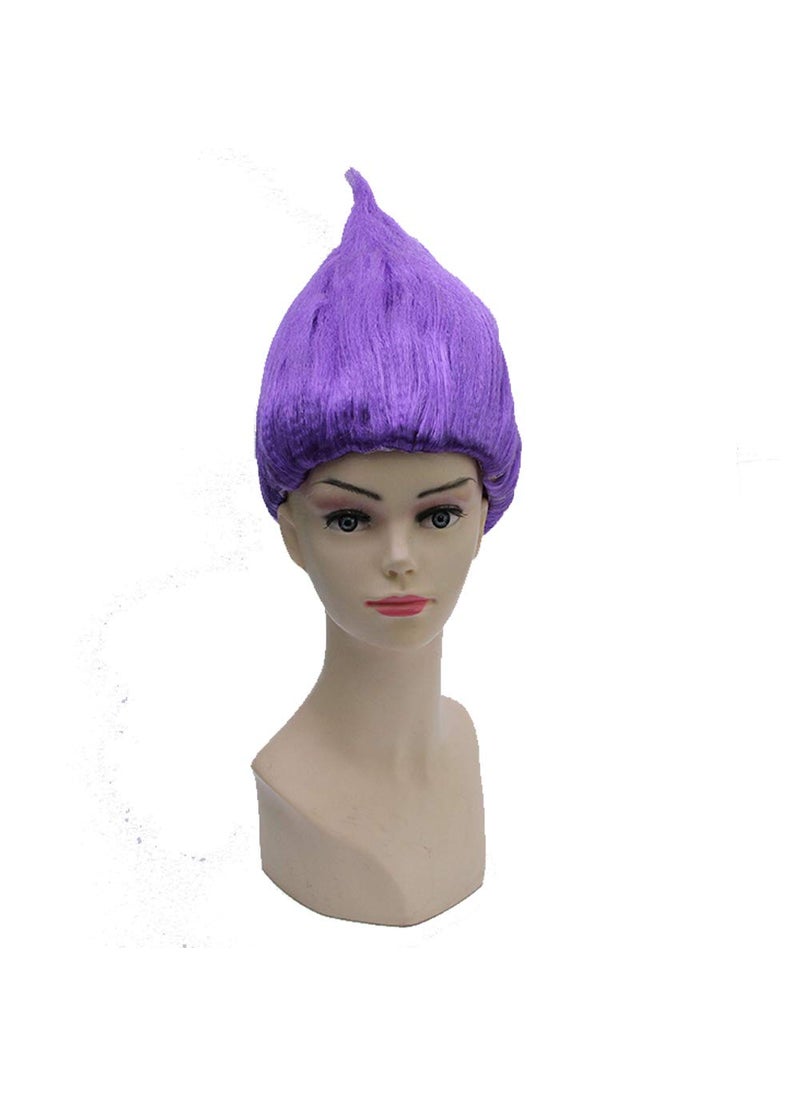 BERON - BERON Flame Shape Hair Cosplay Costume Party Purple Wig Halloween Wig (Fashion Purple) - Image 1