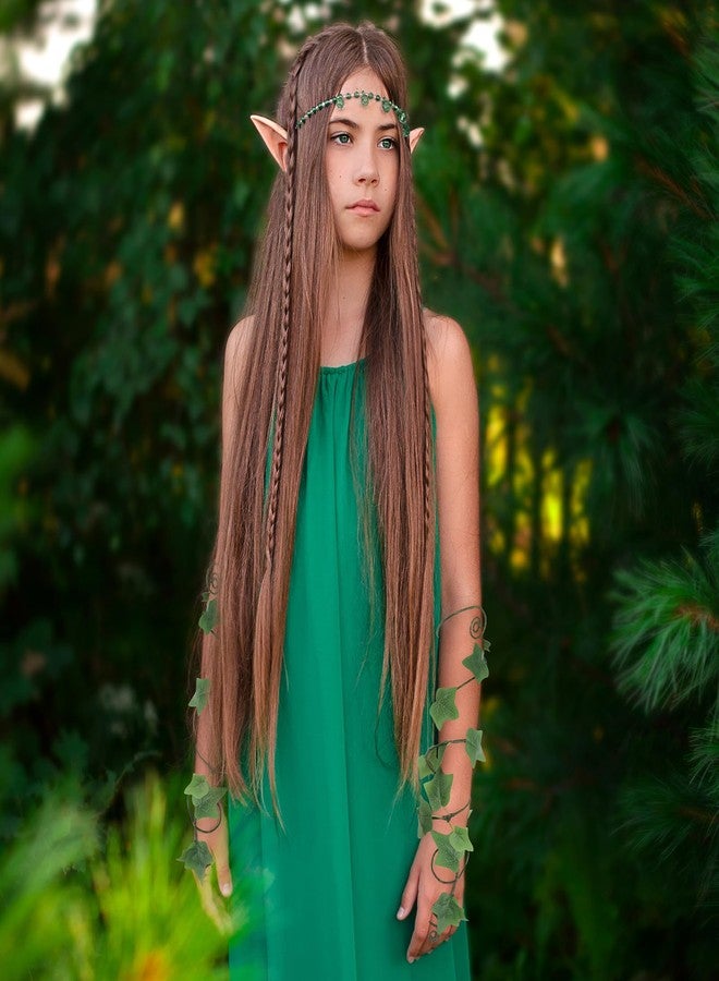 FRESHME Renaissance Ivy Arm Wraps - 2PCS Poison Ivy Costume Forest Mother Nature Costume Woodland Elf Bracelets for Adult Women Dress Up Makeup Fantasy Cosplay Fairycore Aesthetic Accessories - Image 2