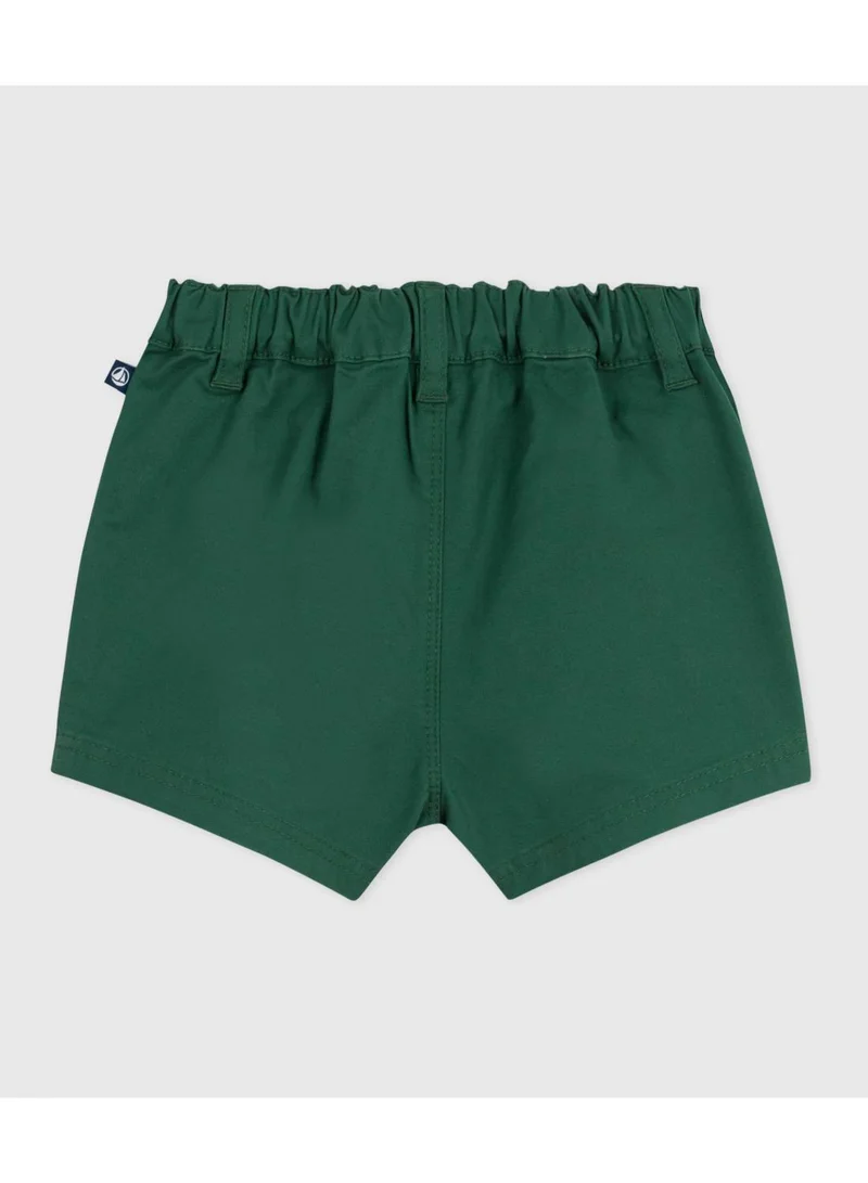 Petit Bateau Baby shorts in plain cotton serge