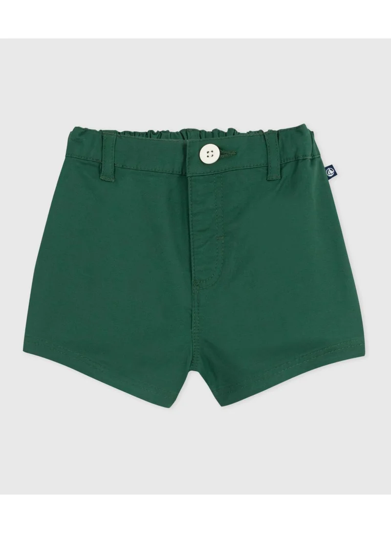 Petit Bateau Baby shorts in plain cotton serge
