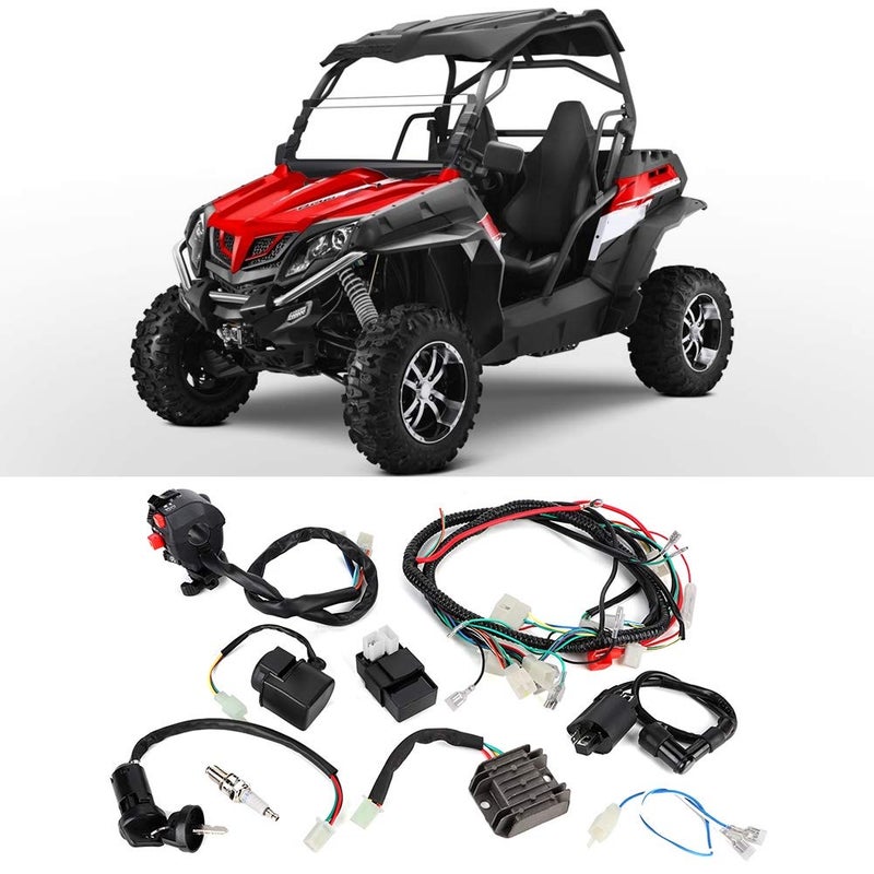 Electric Wiring Harness Wire CDI Assembly for ATV Quad Bike 200-300cc, Complete Electrical Accessory Kit for 4 - Stroke Upright Engine Buggy and 150cc Quad - Image 2
