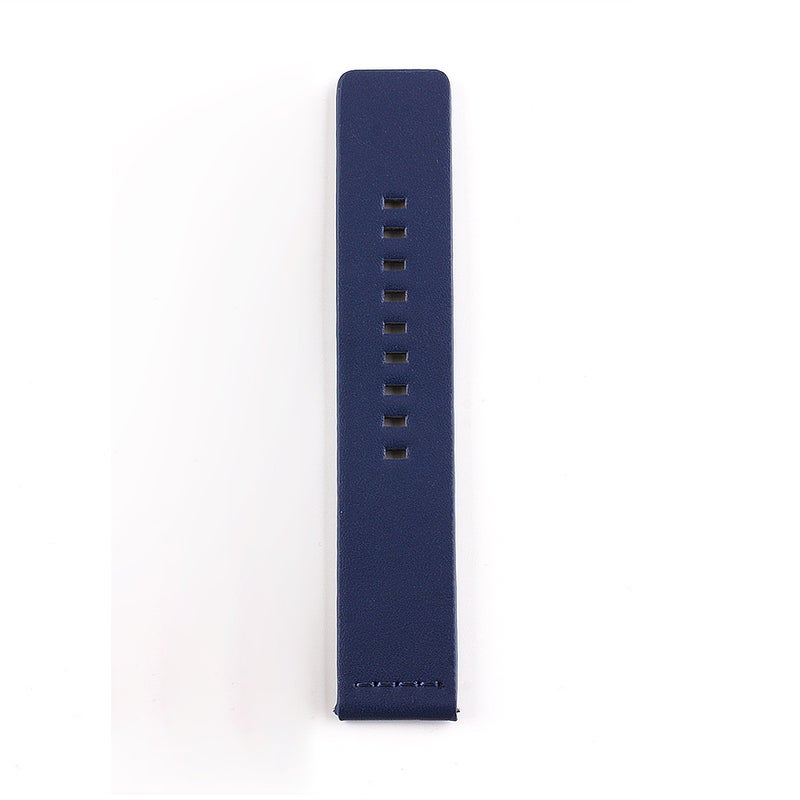22mm Watch Strap: Blue Soft Leather Quick Release Strap - Sturdy Rustproof Buckle Universal Watch Band for 46mm Huawei GT 2 Honor MagicWatch 2 Wearers - Image 4