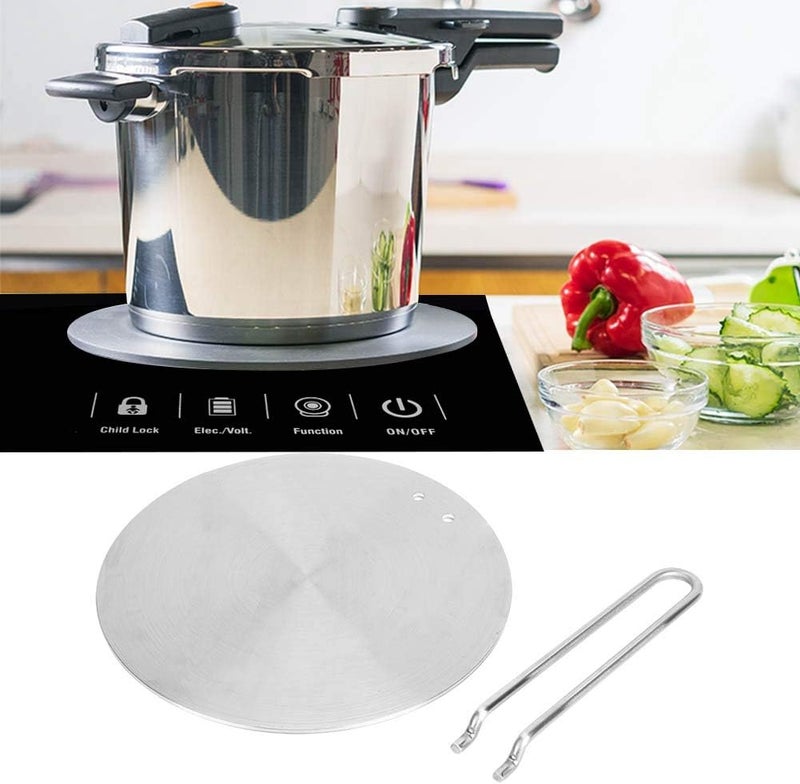 Focket موزع حرارة لوحة موزع حراري من الفولاذ المقاوم للصدأ مع مقبض قابل للطي لفرن الغاز الكهربائي وموقد الزجاج - Image 5