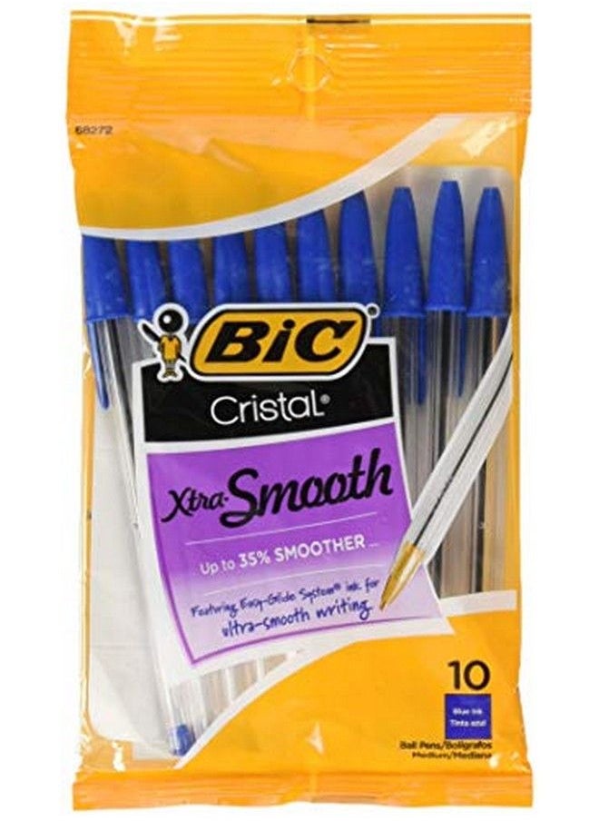 Bic 751766084321 أقلام كريستال إكسترا سموث ذات رأس متوسط باللون الأزرق. عبوة من 10 أقلام  - Image 1