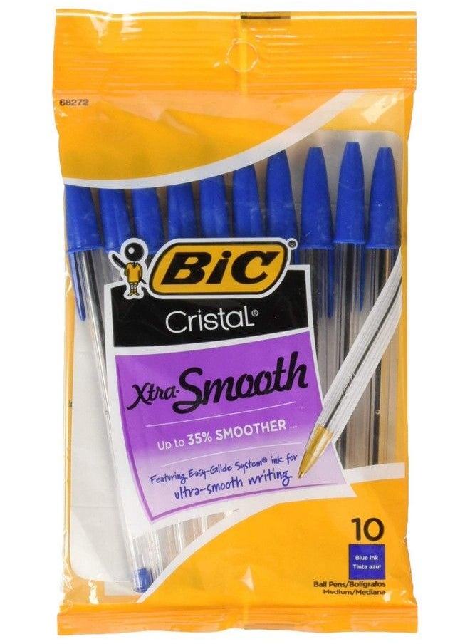 Bic 751766084321 أقلام كريستال إكسترا سموث ذات رأس متوسط باللون الأزرق. عبوة من 10 أقلام  - Image 2