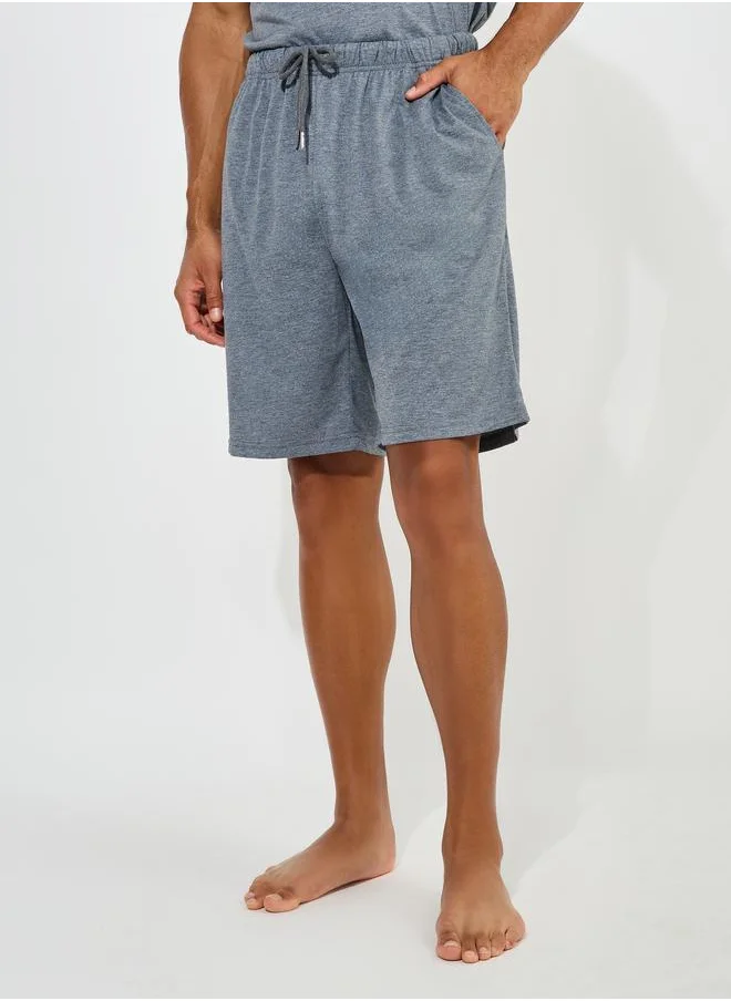 Styli Contrast V Neck T-Shirt & Short Set