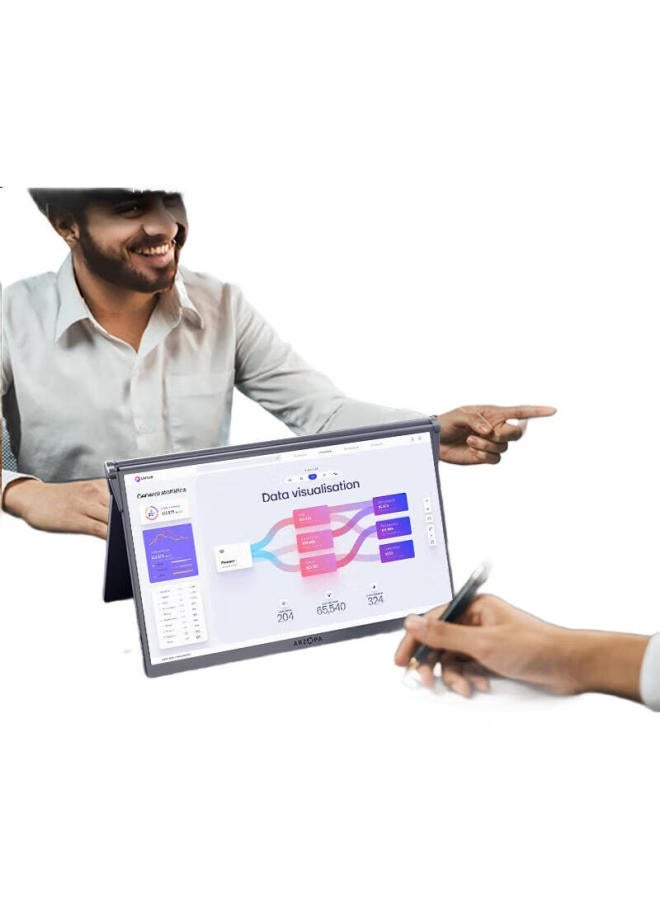 Arzopa 15.6-Inch Dual Screen Portable Monitor Foldable External Display For Smartphone Laptop Second Screen Office Stock Trading Gaming Computer Extended Screen E1 - Image 3
