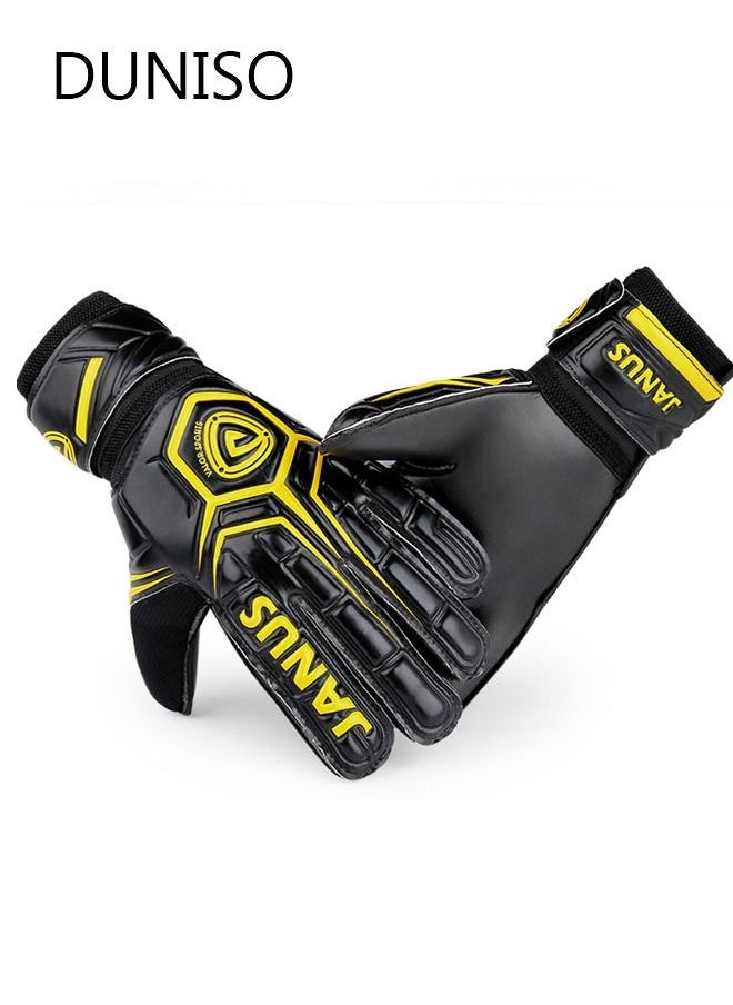 Janus - Goalie Gloves for Youth and Adult, Goalkeeper Gloves Kids with Finger Support, Soccer Gloves for Men and Women, Junior Keeper Football Gloves for Training and Match - Image 1