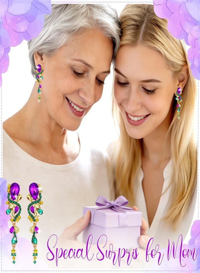FBBP Mothers Day Gifts for Mom from Daughter Son, Purple Gifts for Women, Purple Earrings for Her Wife Sister, Birthday Anniversary Graduation Presents for Women - Image 4