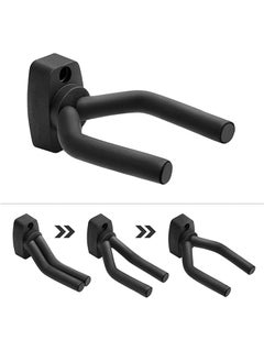 Mike Music Guitar Wall Mount Hanger 2 Pack, Guitar Hanger Wall Hook Holder Stand Display Black with Screws - Easy to Install - Fits All Size Guitars, Bass, Mandolin, Banjo, Ukulele  - Image 4