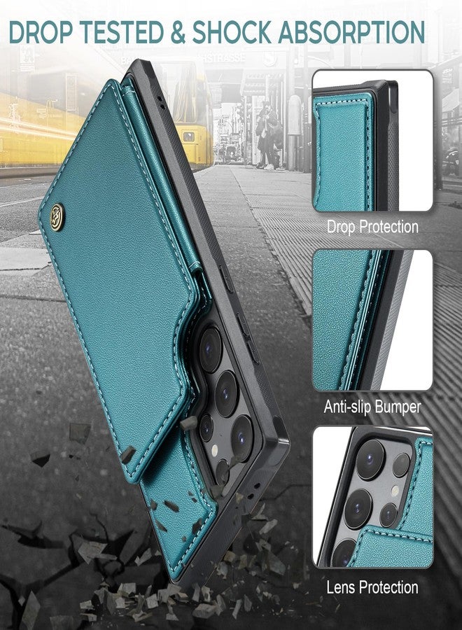 Vinich for Samsung Galaxy S25 Ultra Wallet Case with Card Holder, RFID Blocking Credit Slots Kickstand Shockproof Phone Cover for Women Men, Black - Image 5