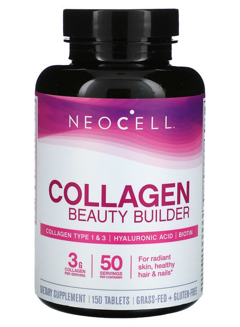 Neocell Collagen Beauty Builder 3000mg 150 Tablets | Advanced Tested Bioactive Collagen | Radiant Skin + Strong Nails - Image 1