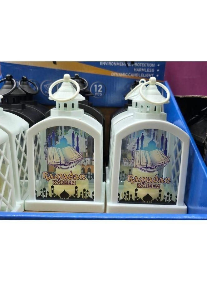 بوكس رمضان + 4 هدايا (فانوس ابيض عيد مبارك + شمعه معطرة   + شمعه الكتروني  + ميدالية فانوس ذهبي )  - Image 2