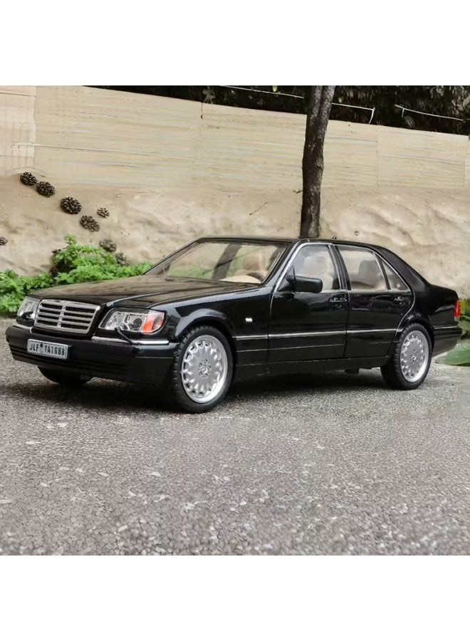 Mercedes-Benz Ghost 1:24 scale model car, black color, doors, hood and trunk openable, the car simulates reality and is realistic in its exterior details and interior decoration, a beautiful looking car from the classic old car models, you can play or decorate rooms, offices, councils, cafes, or on shelves for display, or to decorate the Bedouin tent, or inside popular museums, or for lovers and amateurs of collecting cars or artists in the manufacture of old models and placing the car with the work to decorate the model of old popular archaeological houses, also for professional photographers and advertisement photographers to put it as a background or add it inside a transparent acrylic box and give it as a gift to someone you love, for parents or children, or a gift for someone who used to drive the same car - Image 2