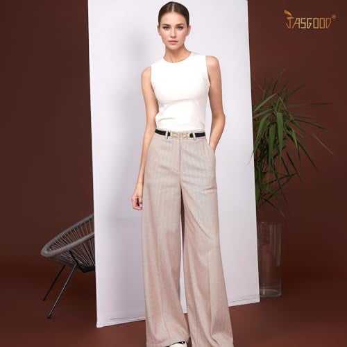 JASGOOD 2 Pack Women Stretchy Waist Belt Retro Elastic Skinny Belt for Ladies with Gold Buckle - Image 2