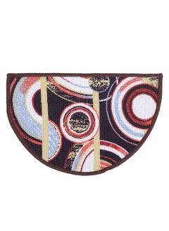 Status Contract Nylon Semi Circle/D-Shape Washable Dirt Trapper Non-Slip Entrance Floor/Door Mat- Pack of 2, Semi Circular, 38 X 58 Cm  - Image 2