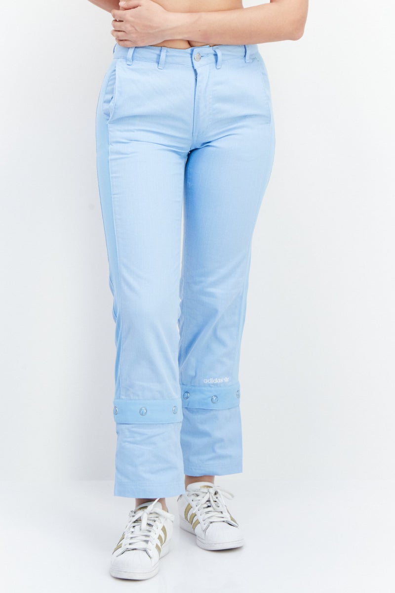 adidas Originals Women Loose Fit Textured Outdoor Track Pants, Light Blue  - Image 1