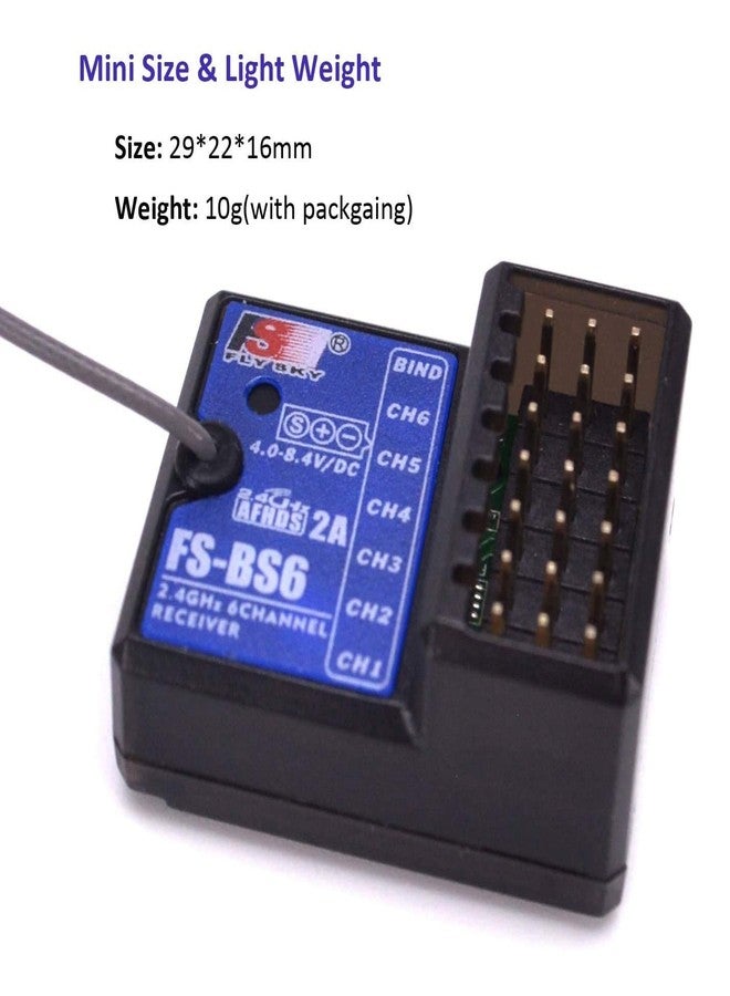 FlySky FS-BS6 Receiver 2.4Ghz 6CH AFHDS2 for FlySky FS-GT5 RC Car Boat Transmitter - Image 5