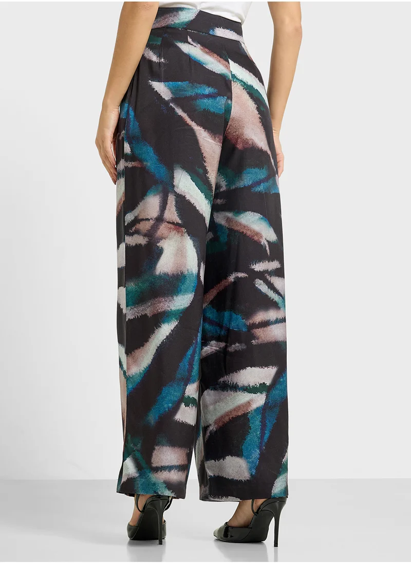 تيد بيكر Printed Wide Leg Pants