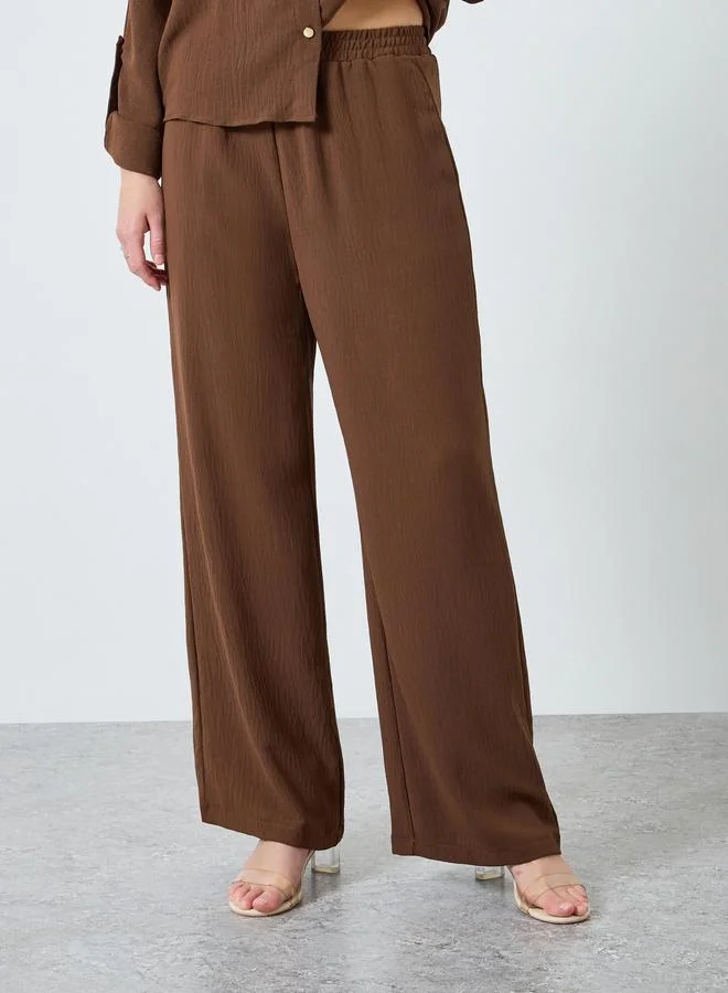 Take Two  Women Belted Roll-Up Sleeve Shirt and Pants Co-Ords for Women | Best Price UAE