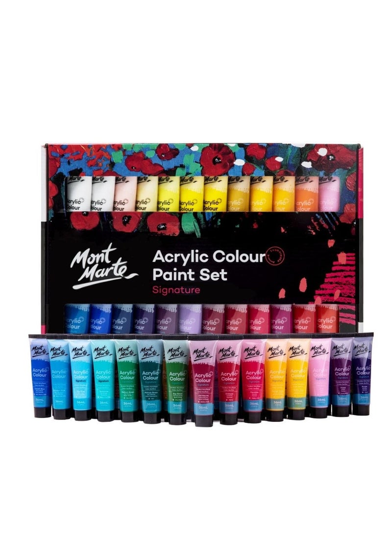 Mont Marte 48-Piece Acrylic Paint Tube Set Multicolour 36ml Content per Tube - Image 1