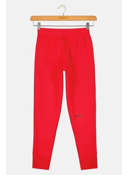 Adidas Kids Girl Regular Fit Brand Logo Outdoor Sweatpant, Red  - Image 2