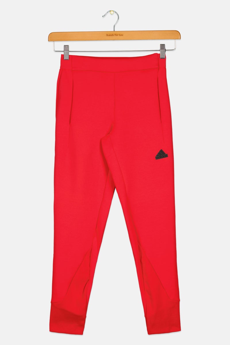 Adidas سروال رياضي خارجي عادي للفتيات، بشعار العلامة التجارية، أحمر - Image 1