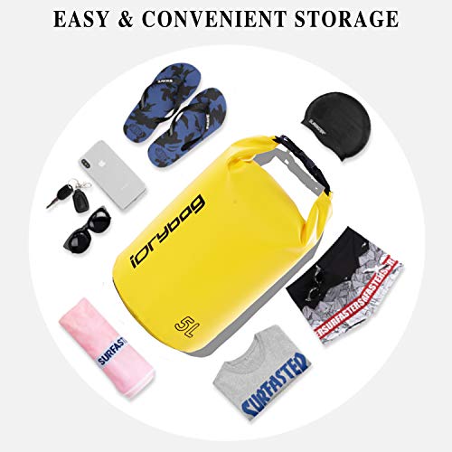 IDRYBAG Dry Bag for Kayaking Waterproof 2L/5L/10L/15L/20L, Small Dry Sack Waterproof Bag for Boating - Image 4