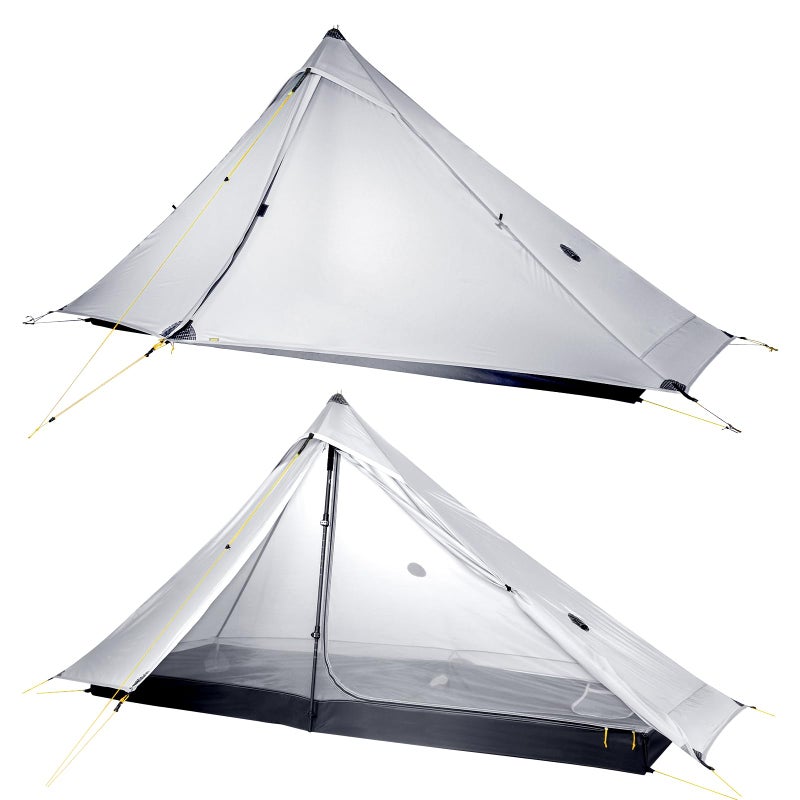 MIER Lanshan 1 Pro Ultralight 1 Person Hiking Tent Lightweight Backpacking Camping Waterproof Trekking Pole Tents For Solo Hikers  Grey - Image 1
