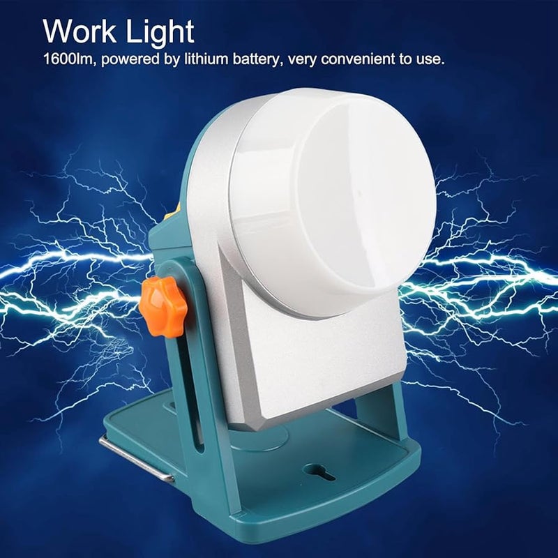 18W Portable LED Work Light 1600LM with Hook for 14V 18V Li Battery Outdoor Camping Car Repair - Image 1
