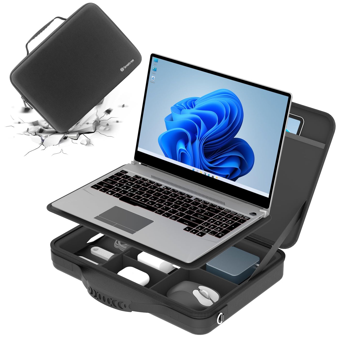 Smatree Hard Laptop Shoulder Case for 13-14 inch ASUS Zenbook 14/14X/S 14/A14/13/Flip 13/S 13 OLED/Flip-OLED/Copilot+PC, for Vivobook 14/14Flip/S 14/Go 14Flip/13 Slate OLED, ExpertBook P5/B9/B9/CX54