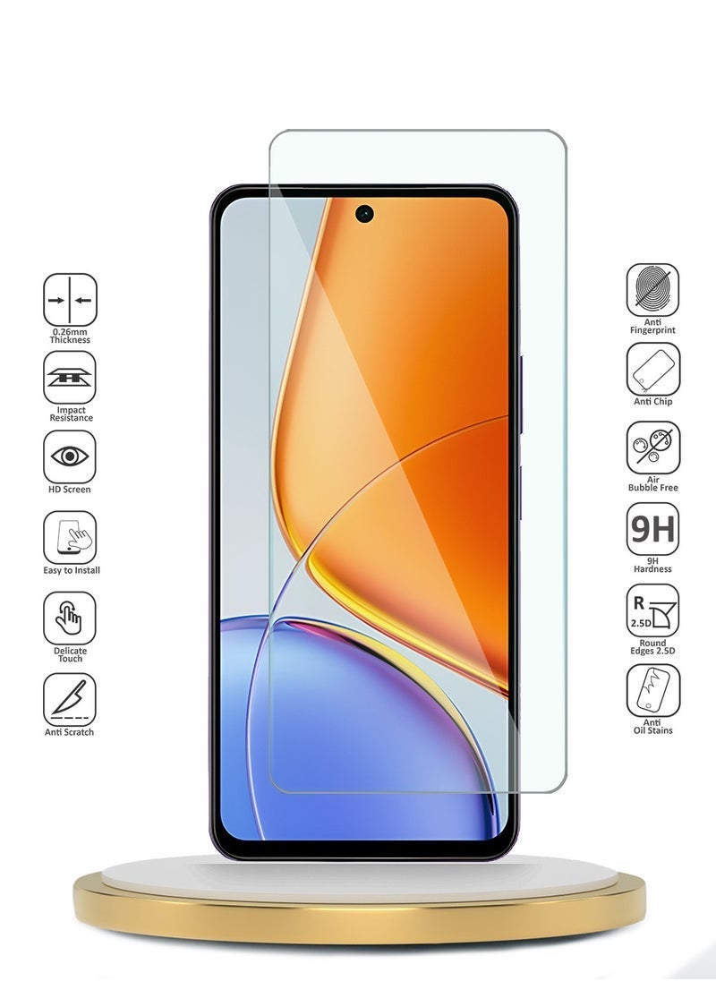 ELTRAZONE Vivo Y39 5G 2025 WTech Premium Series Curved Edges 9H 2.5D Tempered Glass Screen Protector – Ultra-Clear, Scratch-Resistant, Full Coverage, 9H Hardness, Easy Installation, Anti-Fingerprint, Bubble-Free – Clear - Image 1