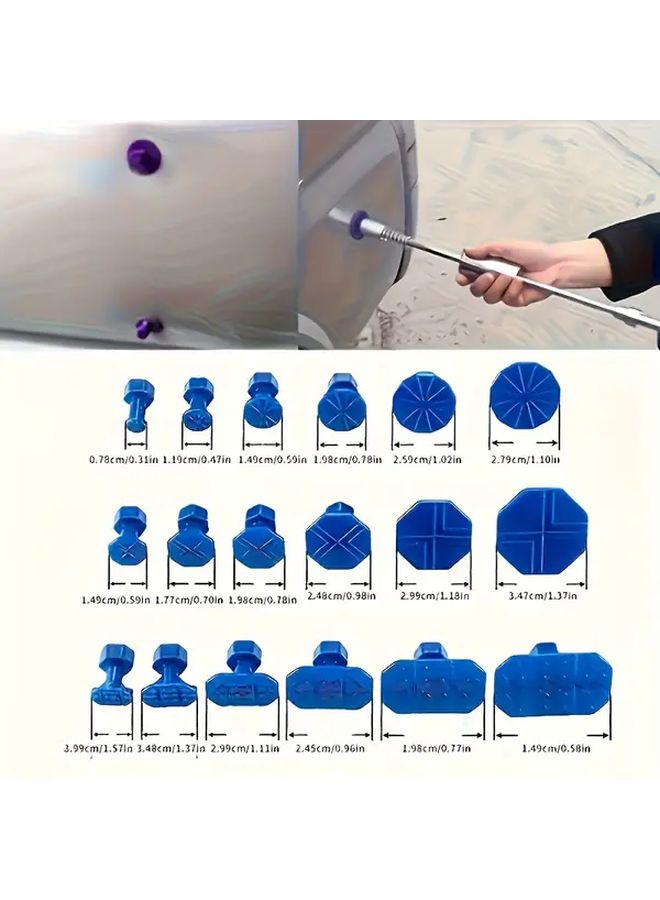 18 Parts Car Dent Removal Kit 2 In 1 Welding Puller Tool Set With Suction Cup - Image 2