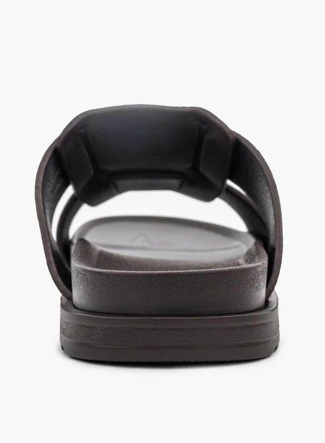 LBL by Shoexpress BROWN Solid Slip-On Comfort Sandals for Men | Best Price UAE