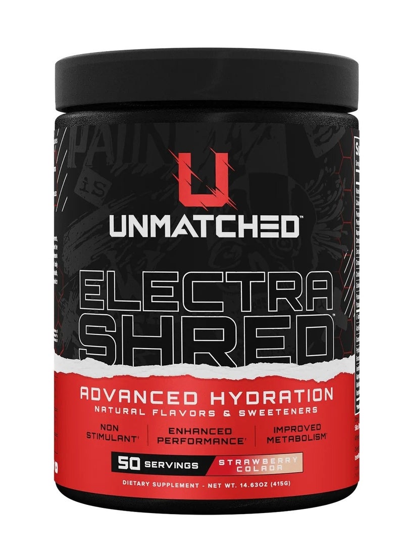 UNMATCHED Unmatched Electra Shred Advance Hydration Strawberry Colada 415g  - Image 1