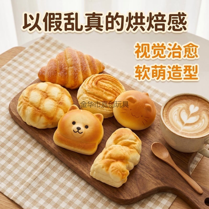 Slow Rebound Squishy Simulation Bread Shiba Inu Totoro Toast Squeeze Toy - Image 3
