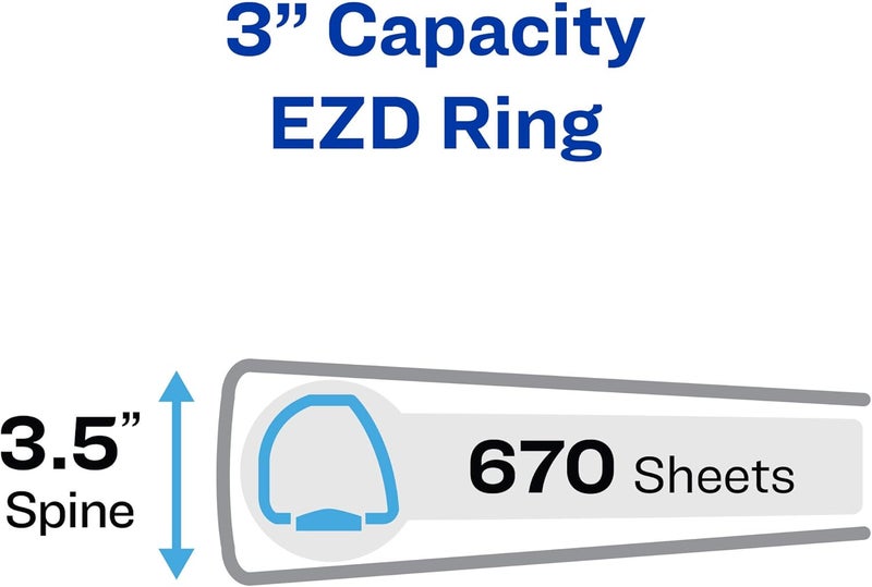 Avery Heavy-Duty 3 Inch View Binder with One Touch EZD Ring, Black - Image 3